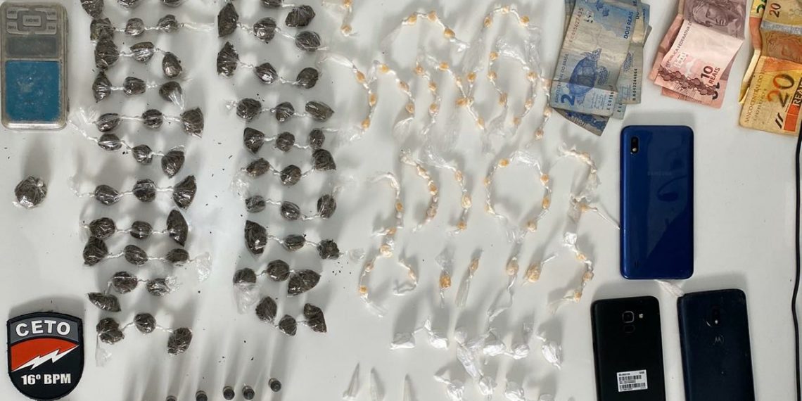 PM flagra três indivíduos com arma e drogas em Coité