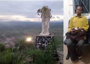 Homem destrói imagem do Cristo na serra de Tanquinho. O mesmo é acusado de matar a esposa do primo há sete anos em Inhambupe