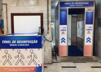 Hospital Espanhol tem túnel de desinfecção desenvolvido pelo Senai Cimatec