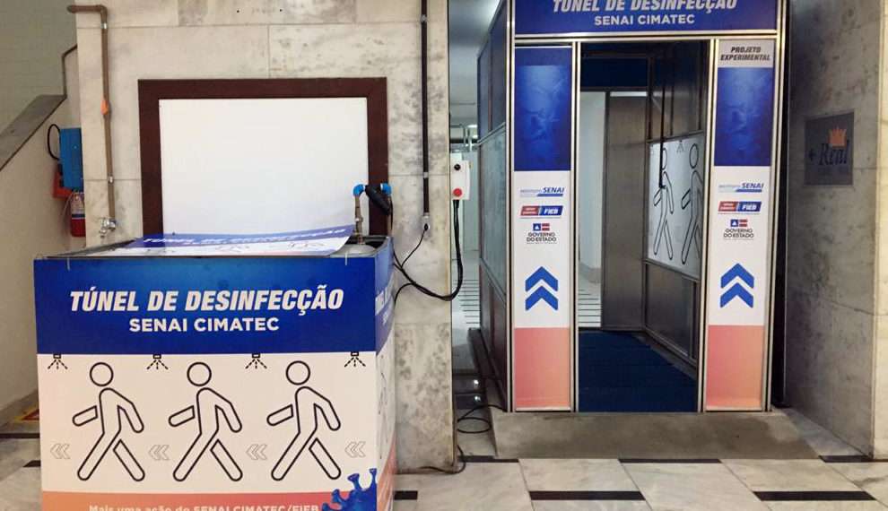 Hospital Espanhol tem túnel de desinfecção desenvolvido pelo Senai Cimatec