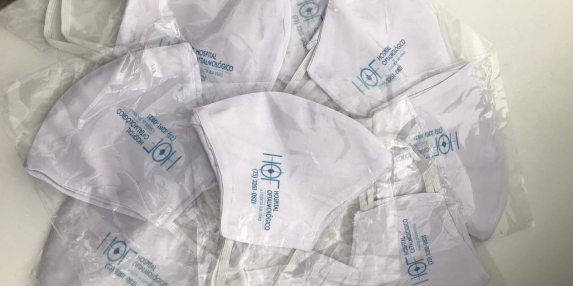 HOF contra Covid-19: Hospital Oftalmológico está distribuindo máscaras gratuitamente
