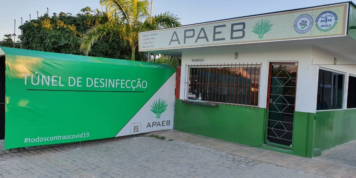 APAEB instala túnel de desinfectação para prevenir o novo Coronavírus