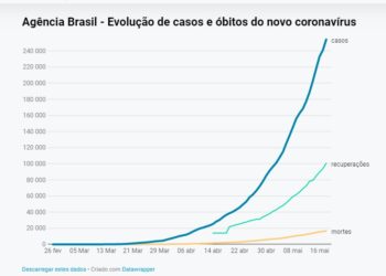 Covid-19: Brasil passa de 250 mil casos confirmados