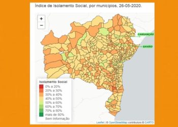 Isolamento Social: Gavião salta de último para primeiro lugar no território do Jacuípe e Cansanção volta a liderar no TS
