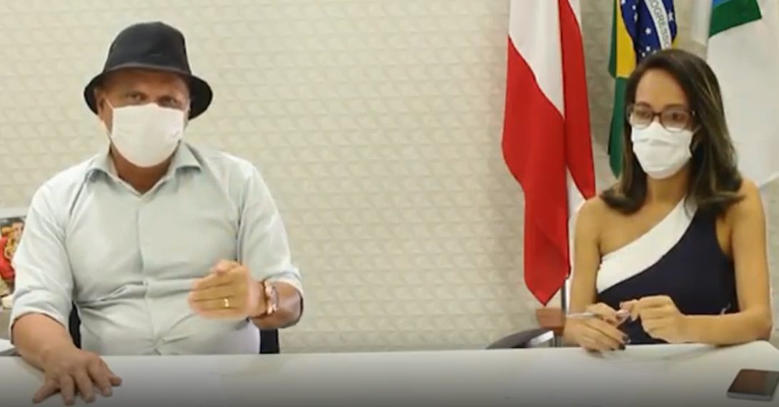 Prefeito e secretária de Saúde de Riachão do Jacuípe anunciam o primeiro caso confirmado de Covid-19