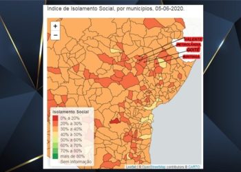 Isolamento Social: Coité, Retirolândia, Valente e Biritinga tem taxa inferior a 30%