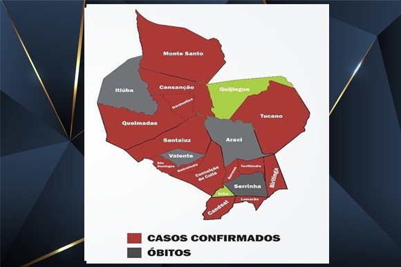 Covid-19: Território do Sisal tem 469 casos confirmados, 123 recuperados e oito óbitos