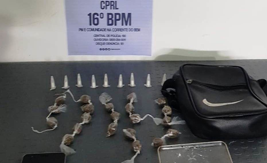 PM apreende adolescentes praticando tráfico de drogas na Cidade Jardim