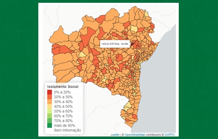 Municípios apresentam piores índices de isolamento social dos últimos 30 dias