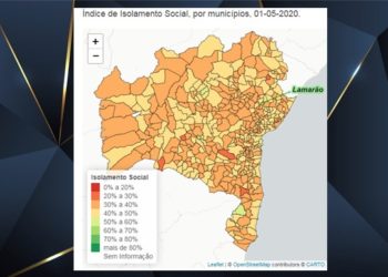 Lamarão teve a terceira melhor taxa de isolamento social