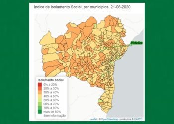 Bacia do Jacuípe – Depois de ocupar o segundo lugar em casos de Covid-19, Pintadas volta a ter melhor índice de isolamento