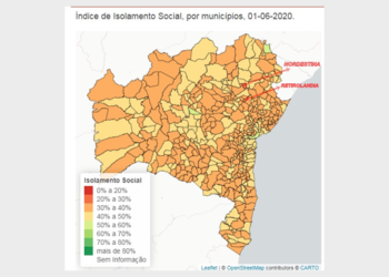 Retirolândia e Nordestina tiveram os piores índices de isolamento social nesta quinta-feira