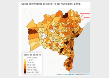 Apenas 15 municípios não registraram casos de Covid-19, dois deles da Bacia do Jacuípe (atualizada)