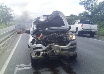 Colisão envolvendo moto e S-10 deixa dois mortos na BR 116 Norte