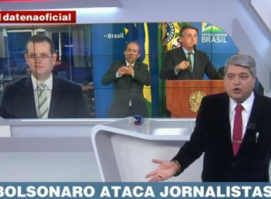 Datena rebate Bolsonaro após ofensa a jornalistas: ‘Bundão é o senhor’; veja vídeo