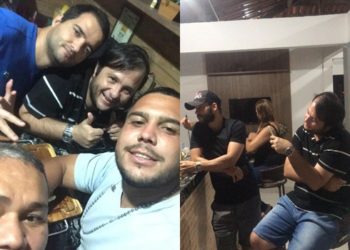 Após repercussão da matéria do prefeito aglomerando em Riacho da Onça, surge fotos do principal concorrente também aglomerando e sem máscara