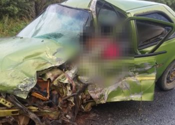 Casal morre em colisão na BR 324 envolvendo Fiesta e Dust