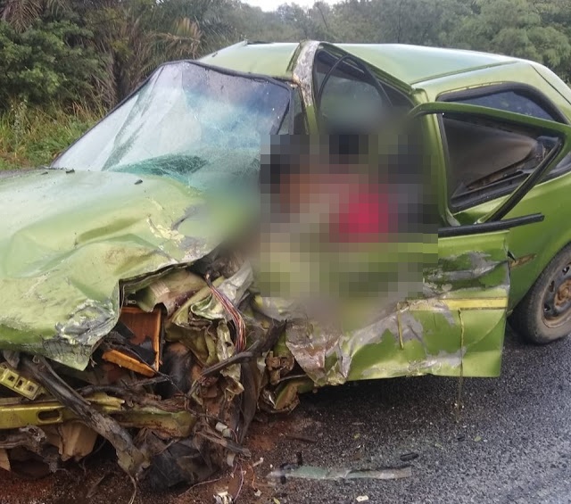 Casal morre em colisão na BR 324 envolvendo Fiesta e Dust