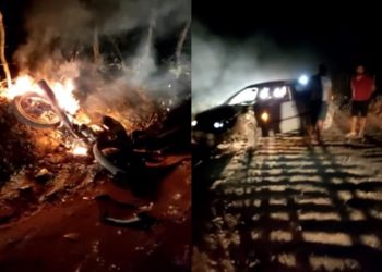 Mulher morre em colisão envolvendo carro e moto