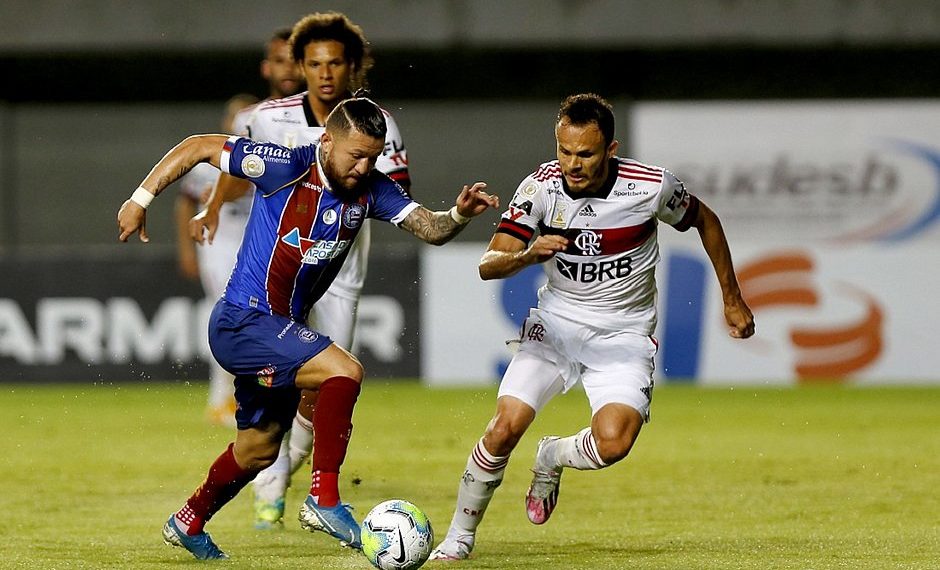 Apático, Bahia dá vexame e é derrotado por 5×3 pelo Flamengo