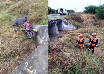 Motociclista morre ao cair de uma ponte na BR 324 no sentido Riachão – Nova Fátima