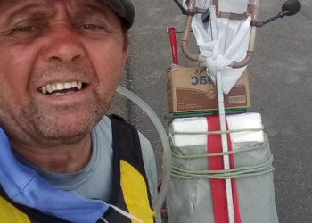 Homem saiu de Jacobina e pretende chegar em São Paulo a pé