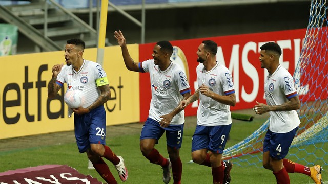 No retorno a Fonte Nova Bahia goleia o Melgar do Peru e garante vagas nas oitavas da Sul-Americana