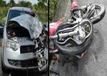 Homem morre em acidente envolvendo carro e moto na BA 130