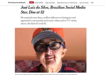 Morte do humorista Jotinha é repercutida pelo New York Times; no jornal, ele é chamado de ‘Little J.’