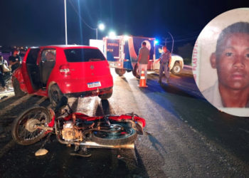 Motociclista morre ao colidir em carro próximo a UPA de Jacobina