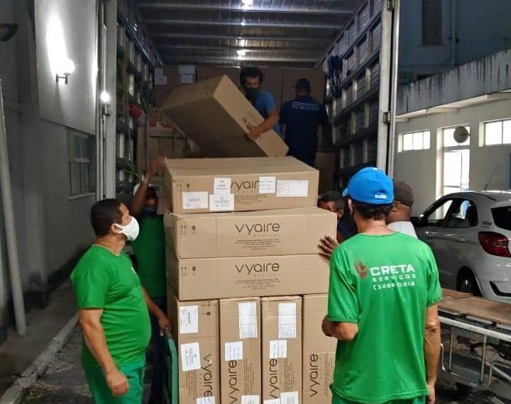 Bahia recebe 120 respiradores do Ministério da Saúde para abertura de novos leitos de UTI