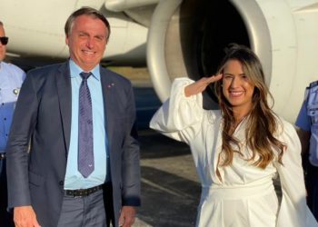 Deputada Talita Oliveira foi a única parlamentar estadual a recepcionar o presidente Bolsonaro em visita a Salvador