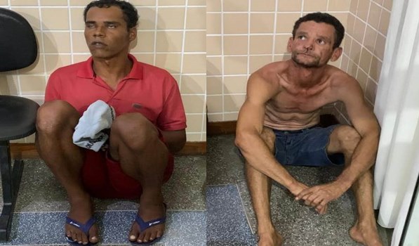 Polícia Militar apresenta dois suspeitos da morte de casal em Pé de Serra
