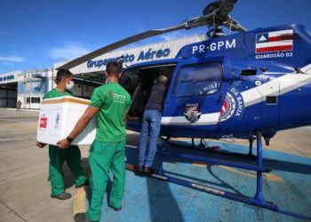 Aeronaves do Estado retomam transporte de vacinas contra covid-19