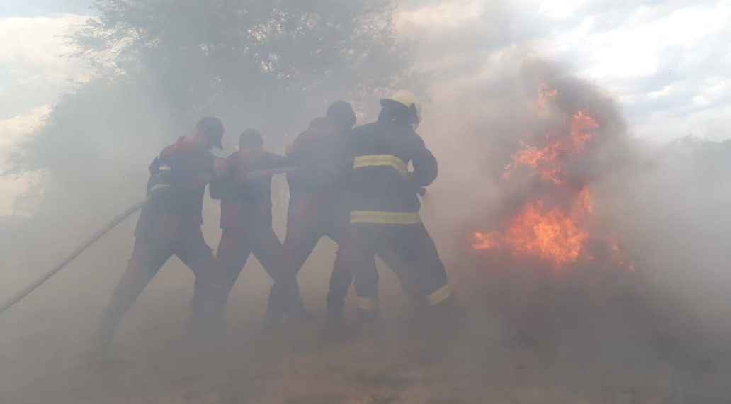 Águia Resgate realizou treinamento de combate a incêndio
