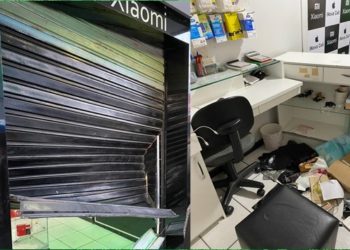 Vídeo – Loja de celular é arrombada em Riachão do Jacuípe em plena luz do dia