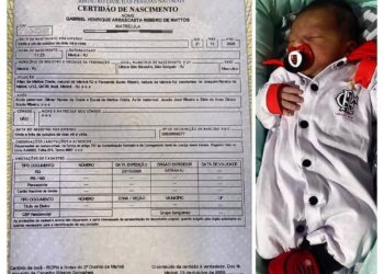 Torcedor fanático do Flamengo batiza filho de Gabriel Henrique Arrascaeta Ribeiro de Mattos