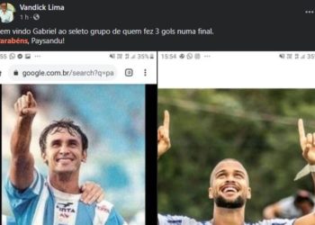 Site paraense destaca citação de Vandick em relação Gabriel Barbosa após marcar três gols numa decisão pelo Paysandu