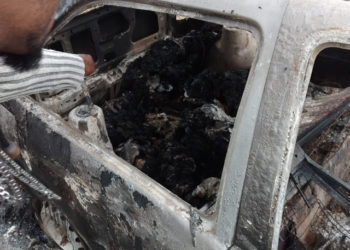 Dois corpos encontrados dentro de carro incendiado no município de Caldeirão Grande