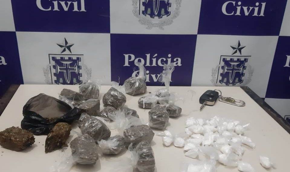 Polícia Civil de Coité prende dois indivíduos a bordo de veículo com drogas