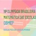 Divulgado resultado da primeira fase da Olimpíada de Matemática