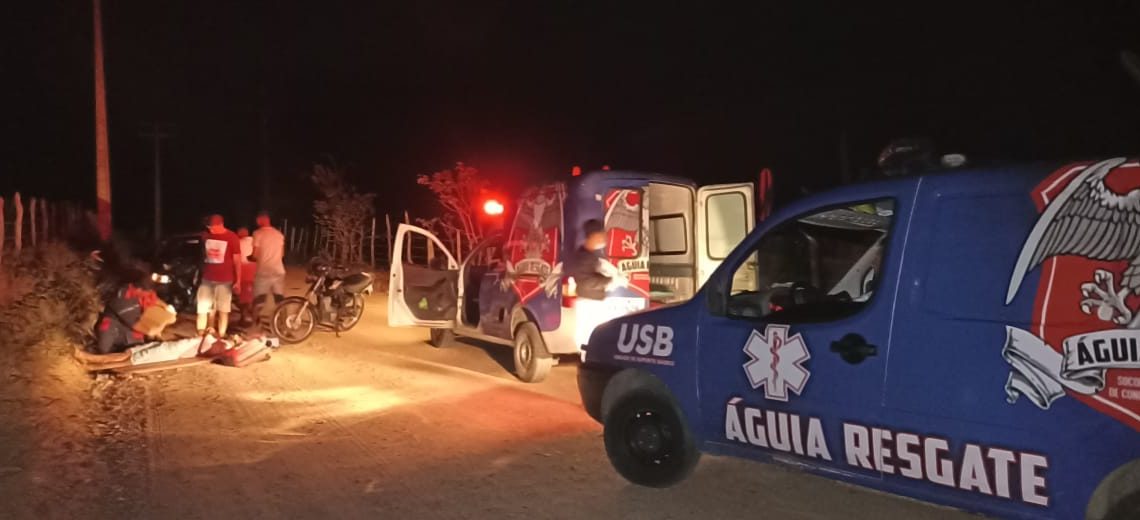 Jovem sofre acidente de moto em estrada vicinal de Conceição do Coité