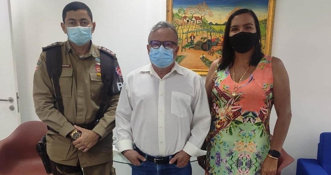 Coité – Comandante da 4ª Cia PM se reúne com o Judiciário e o Conselho Municipal de Segurança Pública