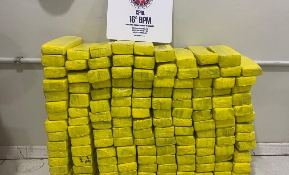 Operação Bloqueio: CETO do 16ºBPM apreende 130 kg de maconha na BR-116 transportados em dois veículos