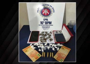 Coité – PM prende em flagrante individuo em posse de droga e balança de precisão