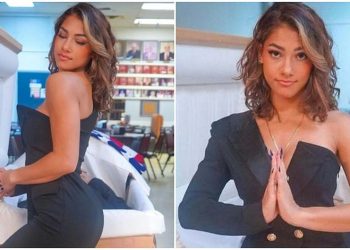 Influencer é criticada por transformar velório do pai em cenário para sessão de fotos