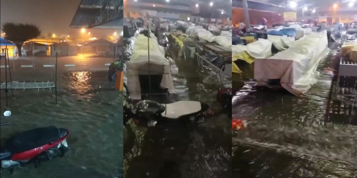 Forte temporal alagou ruas, mas trouxe alívio a população de Valente