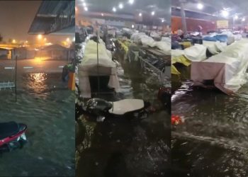 Forte temporal alagou ruas, mas trouxe alívio a população de Valente