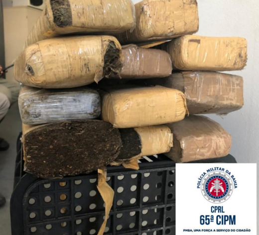 PM apreende 20 kg de maconha em Feira de Santana; droga foi abandonada por suspeito ao avistar viatura