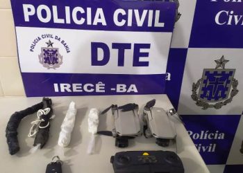 Polícia prende homem que usava drones para lançar drogas na Delegacia de Irecê